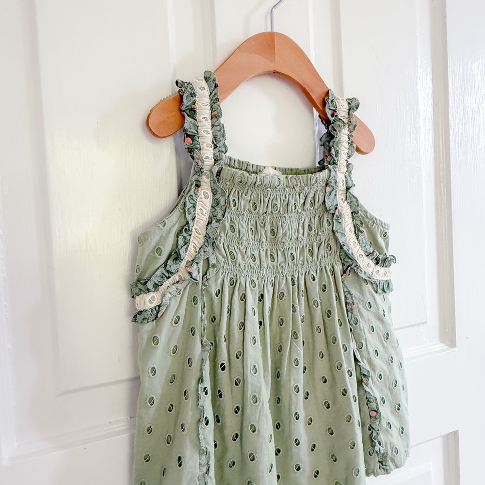 Anthropologie Forever that girl - Sage Green Smocked top - Picture 2 of 10